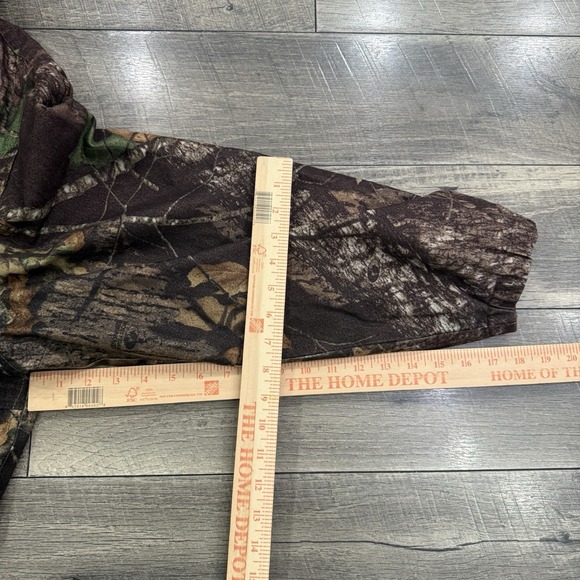VTG Manchester Realtree Camo Fleece Hoodie Jacket Zip Up Outdoor Hunting Mens XL - Picture 4 of 12